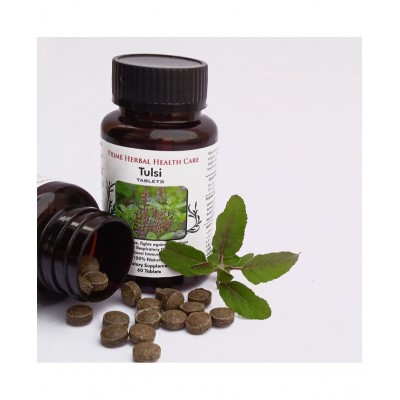 Prime Herbal Health Care Tulsi (60 Tablets) Fights Infections Tablet 500 mg Pack Of 1