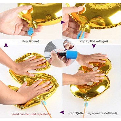 Priya Impex Birthday Decoration "Happy Birthday" Toy Balloon (Pack of 13 Letters, Gold,16 inch)
