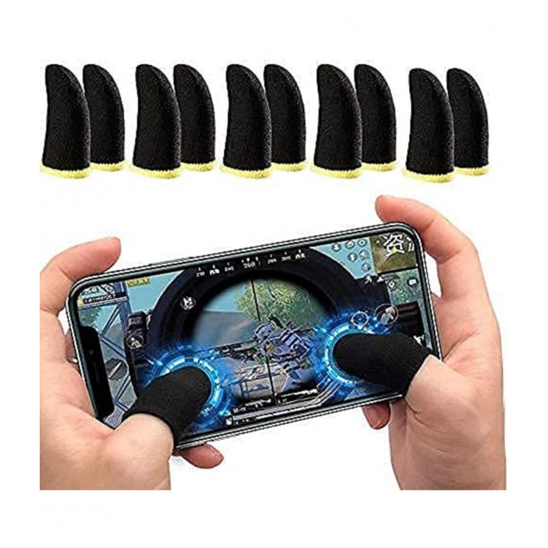 Pubg Breathable Anti-Sweat Thumb Sleeve, Slip-Proof Sweat Proof for Android & Finger Sleeve (Pack of 5)