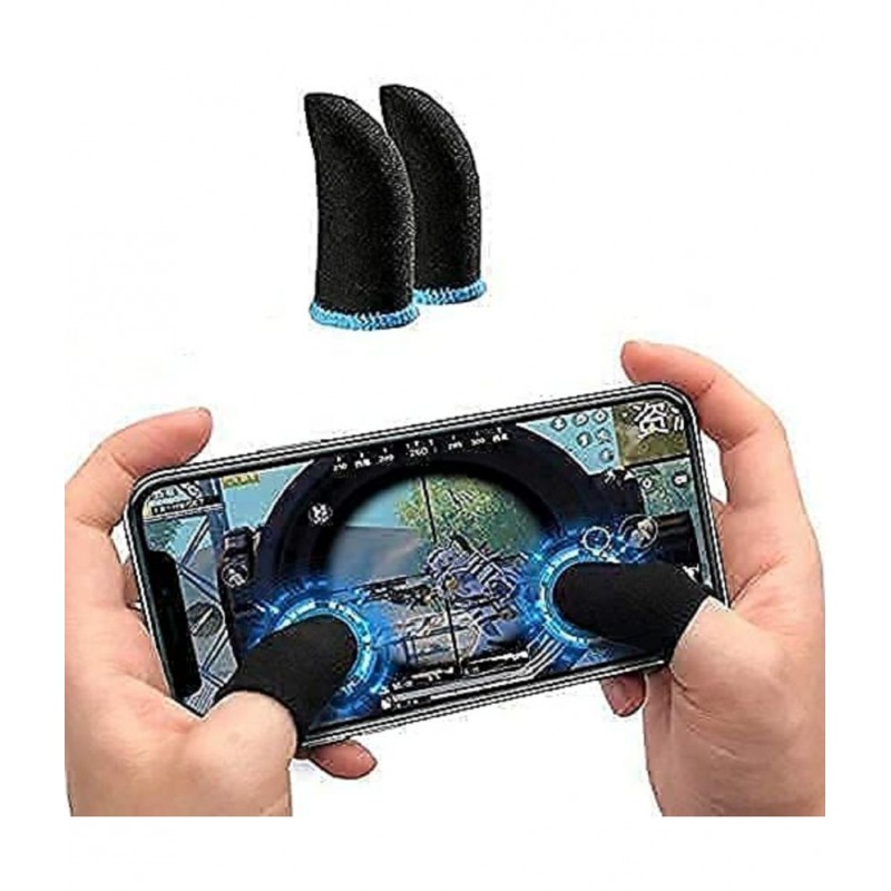 Pubg Breathable Anti-Sweat Thumb Sleeve, Slip-Proof SweatProof for Android & iOS Finger Sleeve (Pack of 2)