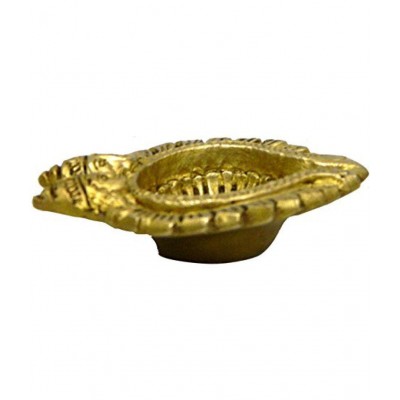 Pure Brass Metal Ganesh Face Diya in Fine Finishing and Decorative art by Bharat Haat  BH03976