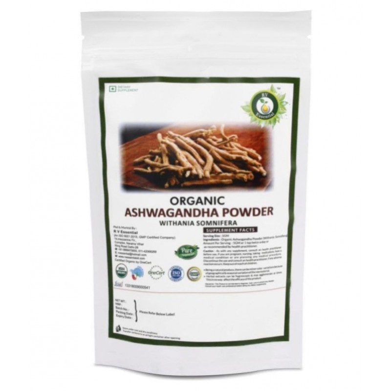R V Essential Organic Ashwagandha Powder 200 gm Pack Of 1