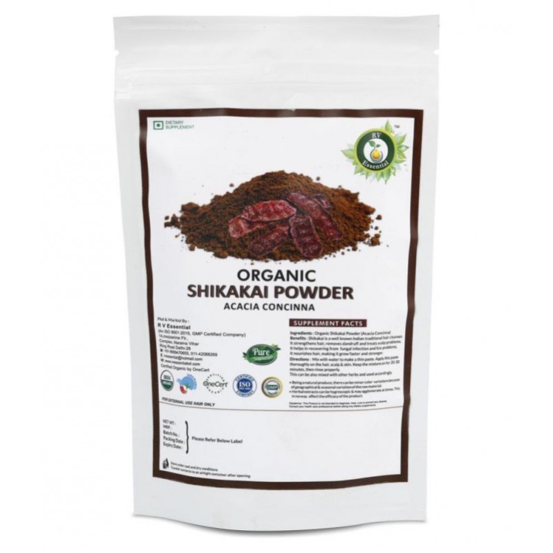 R V Essential Organic Shikakai Powder 100 gm Pack Of 1
