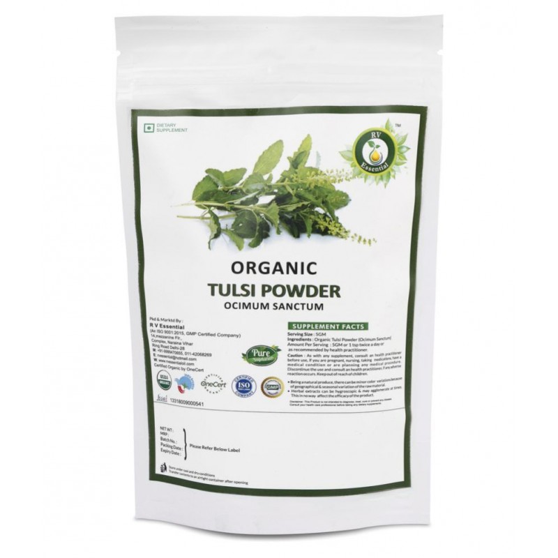 R V Essential Organic Tulsi Powder 100 gm Pack Of 1