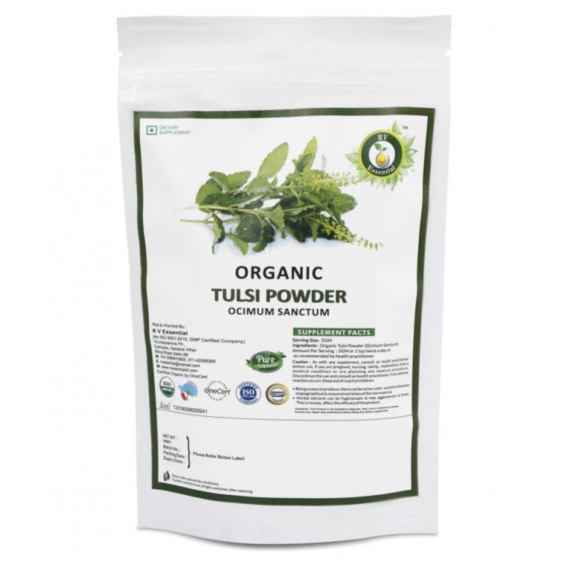 R V Essential Organic Tulsi Powder 200 gm Pack Of 1