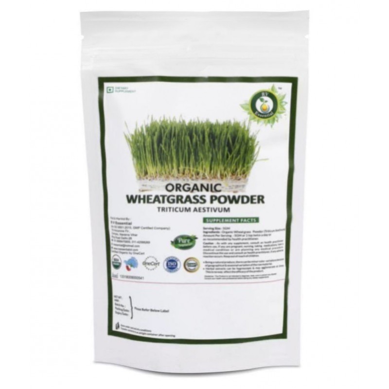 R V Essential Organic Wheatgrass Powder 100 gm Pack Of 1