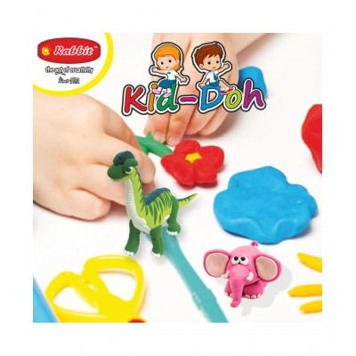 RABBIT Mega Joy Pack 12 Colors for Kids + 24 Molding Toys | Dough Factory for Boys Girls | Play Doh | Modelling Dough | Dough for kids with Moulds |Activity Set | Dough Set| Multicolor | Ideal for 3+