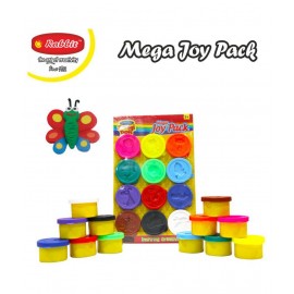 RABBIT Mega Joy Pack 12 Colors for Kids + 24 Molding Toys | Dough Factory for Boys Girls | Play Doh | Modelling Dough | Dough for kids with Moulds |Activity Set | Dough Set| Multicolor | Ideal for 3+