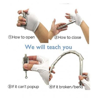 RAMDEV ENTERPRISE Silver Appearing Cane Metal Steel Professional Trick Prop Stretchable Extendable Stick Stress Relieve High Elasticity Magic Toy for Kids Girls Boys Man & Women