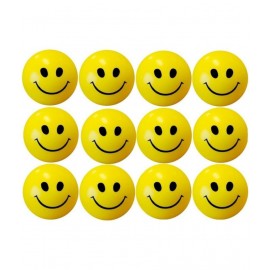 RANGWELL Happy Smiley Face Balls Pack of 06 Smile Squeeze Ball (Yellow)
