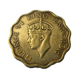 RARE 1 ANNA GEORGE VI KING YEAR 1943 RARE COIN