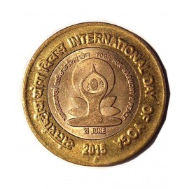 RARE 10 RUPEE INTERNATIONAL DAY OF YOGA COIN