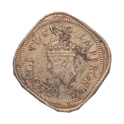 RARE 2 ANNAS COIN YEAR 1946 GEORGE VI KING EMPEROR