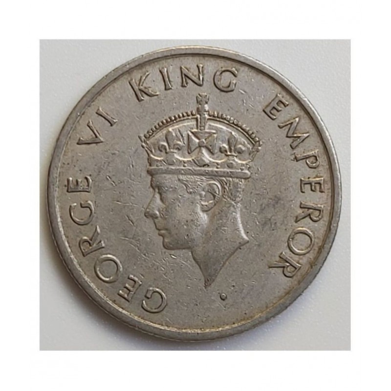 RARE COLLECTIBLE  YEAR *1947*  GEORGE VI     (HALF RUPEE)   TIGER COIN, IN IMPRESSIVE CONDITION