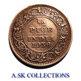 RARE HALF PICE YEAR 1936 GEORGE V KING EMPEROR FOR COLLECTION