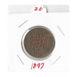 RARE ONE QUARTER ANNA YEAR-1897,IN EXTRA FINE CONDITION HIGH GRADE FOR  COLLECTION COPPER COIN