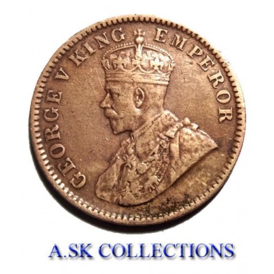 RARE ONE QUARTER ANNA YEAR 1935 GEORGE V KING EMPEROR FOR COLLECTION