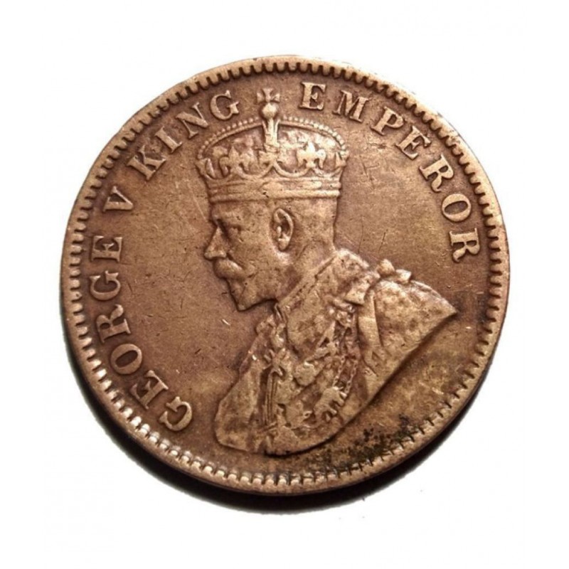 RARE ONE QUARTER ANNA YEAR 1935 GEORGE V KING EMPEROR FOR COLLECTION