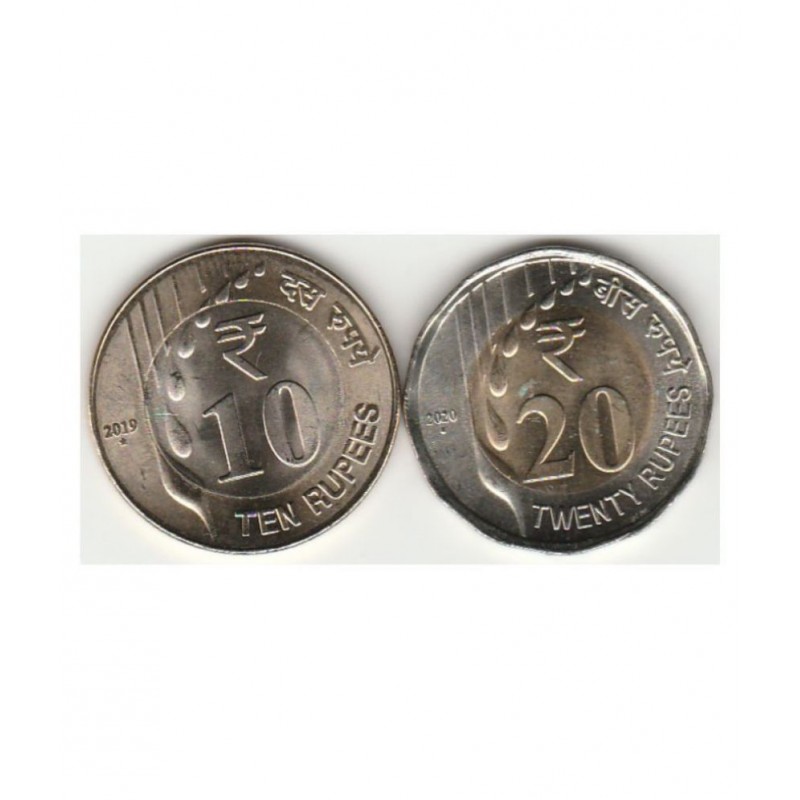 RARE U N C 2 Coins SET 10, and 20,  COMBO PACK