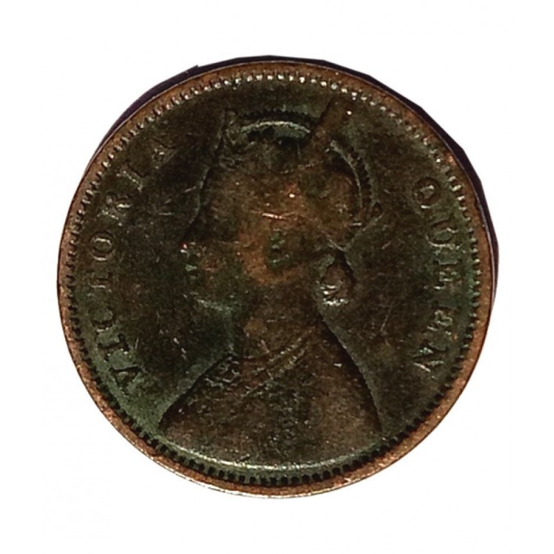 RARE VICTORIYA QUEEN ONE QUARTER ANNA YEAR 1962 ANTIQUE VINTAGE COIN