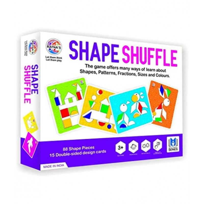 RATNA'S Educational Shape Shuffle STEM Toy to Learn Different Shapes and Objects with The Help of This Game