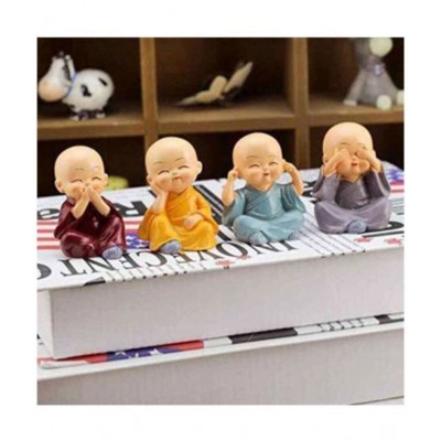 RAVARIYA GRAPHICS Figurines Porcelain Buddha Idol 5 x 4 cms Pack of 4