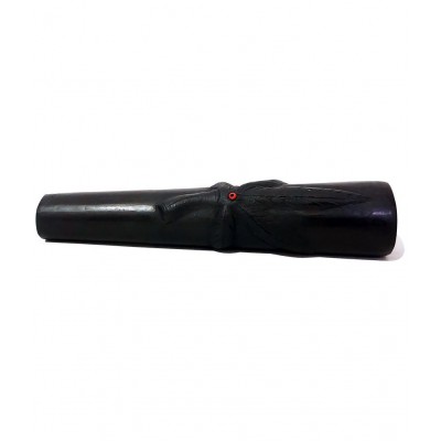 RKD ENTERPRISES Black 10 cm Clay Chillum - Pack of 1