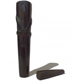 RKD ENTERPRISES Black 10 cm Clay Chillum - Pack of 1