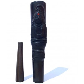 RKD ENTERPRISES Black 10 cm Clay Chillum - Pack of 1