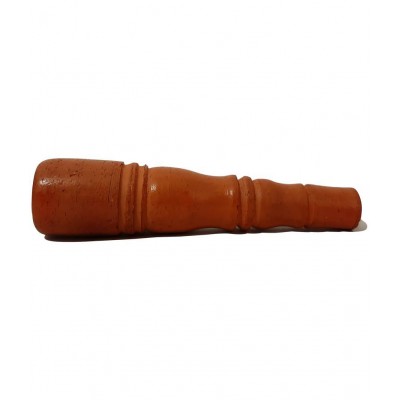 RKD ENTERPRISES Brown 8 cm Clay Chillum - Pack of 2