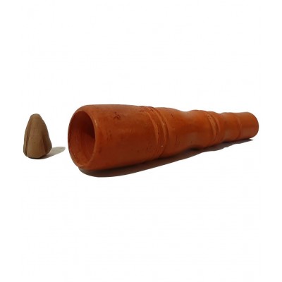 RKD ENTERPRISES Brown 8 cm Clay Chillum - Pack of 2