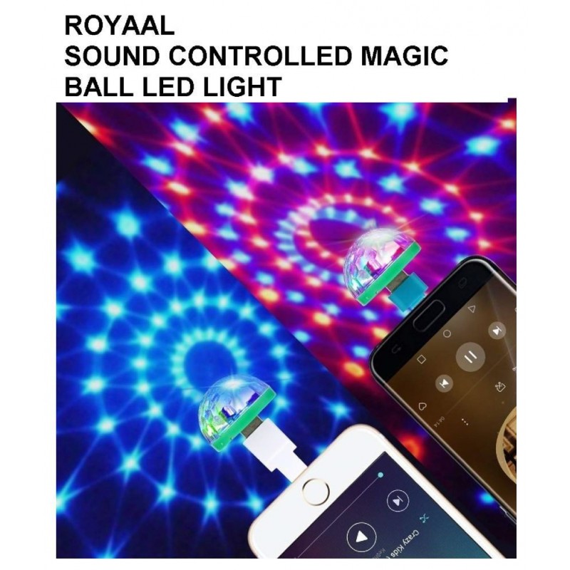 ROYAAL LED SMALL MAGIC BALL SOUND CONTROLLED USB Party Lights