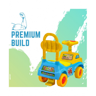 ROYAL RIDEONS Cartoon Rider Manual Car for Baby (Blue)