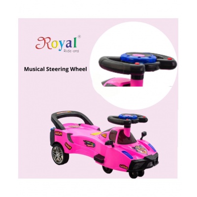 ROYAL RIDEONS Formula Swing Magic Car Ride On for Kids with Surprise Gift (Pink)