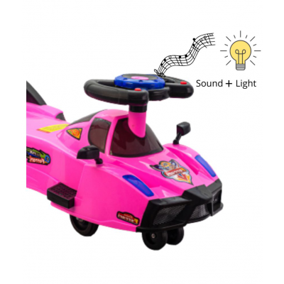 ROYAL RIDEONS Formula Swing Magic Car Ride On for Kids with Surprise Gift (Pink)
