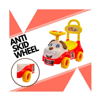 ROYAL RIDEONS Puppy Rider for Kids with Surprise Gift (Red)