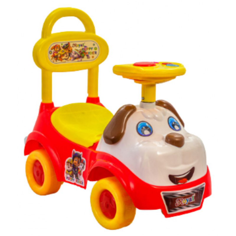 ROYAL RIDEONS Puppy Rider for Kids with Surprise Gift (Red)