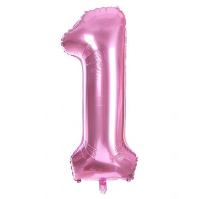 RTB Enterprises 5pcs 1st Birthday Balloons Baby Girl Pink Balloon Set Birthday for Party Decoration, Kids Birthday Decoration, Celebration - Pack of 1
