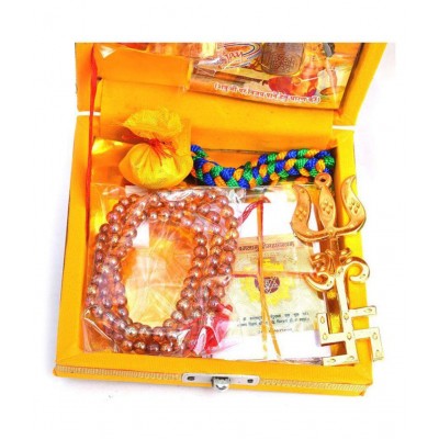 RUDRA DIVINE Shri Baglamukhi Yantra box | Complete puja set Kavach | Rudra Divine | Bagla Mukhi Pujan Poojan Box