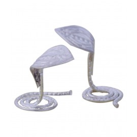 RUDRADIVINE Metal Nag Naagin Joda Snake Pair for Kal Sarp Dosha (Silver_1 x 1 x 3 cm)