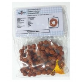 RUDRAKSHA MALA WITH LAB CERTIFICATE-ONLINE VERIFIED-108+1 BEADS-100% ORIGINAL & NATURAL-8MM RUDRAKSH POOJA MALA