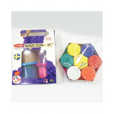 Rabbit Gift Pack Sand 500gms + Happy Pack Dough Multicolor Combo Pack |Sand for kids boys girls | Sand clay with shapes|Kinetic Sand with Moulds|Kids playing Sand | Dough and Sand Combo Play Dough Perfect Sand For Kids Perfect Gift for kids |