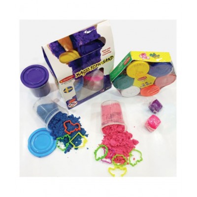 Rabbit Gift Pack Sand 500gms + Happy Pack Dough Multicolor Combo Pack |Sand for kids boys girls | Sand clay with shapes|Kinetic Sand with Moulds|Kids playing Sand | Dough and Sand Combo Play Dough Perfect Sand For Kids Perfect Gift for kids |