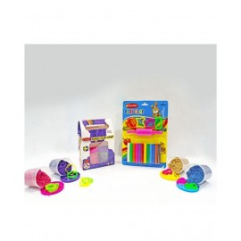 Rabbit Magic Flow Sand 500gms + Play Clay Blister 12 + Tempera Colors ( 6) | Safe and best Play Clay for kids| Kinetic Sand |Sand clay with shapes|Kids Playing Sand| Sand For Kids| Modelling Clay| Clay and Sand Combo Play For Kids Perfect Gift for ki