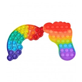 Rainbow & fOOT popit combo pack of 2 popit For Girls And Boys Best Fidgets Puppets Toys Finger Popping Toys For Kids Pop Up Pop Sound Toys Popit Game Fidget Set Best Novelty Gifts  (Multicolor)