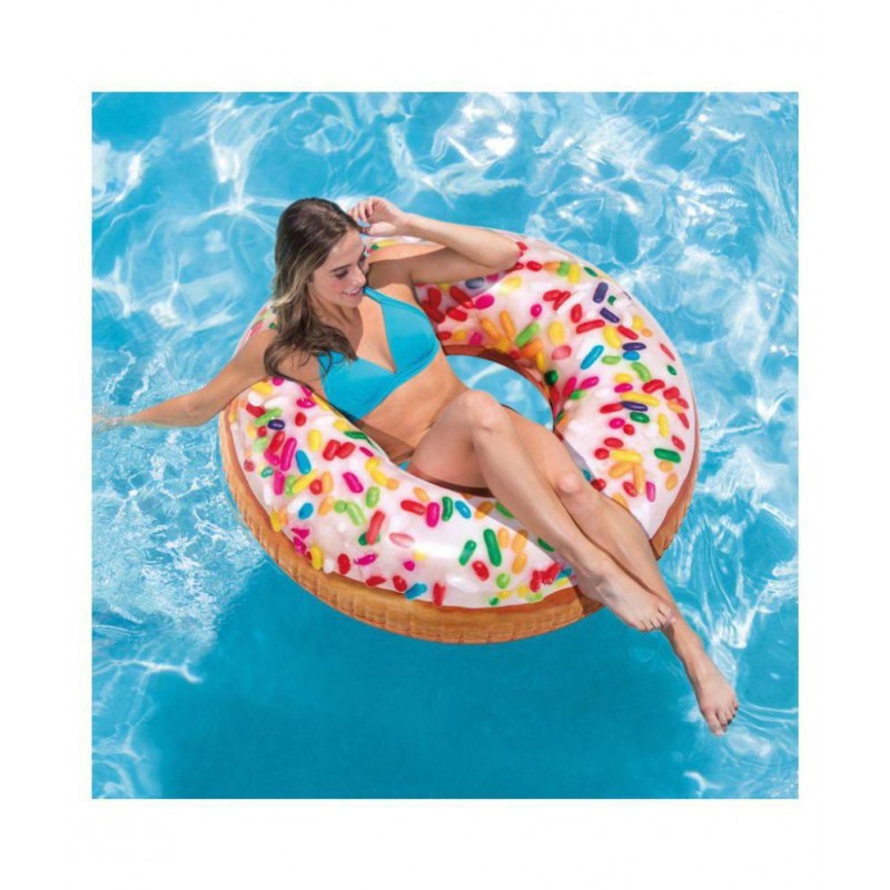 Rainbow Sprinkle Inflatable Donut Tube / Ring (SIZE: 45") for Adults & KIDS