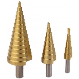 Rangwell  3X Large Titanium HSS -Step Cone Drill Hex Shank Hole Cutter Drilling Tool