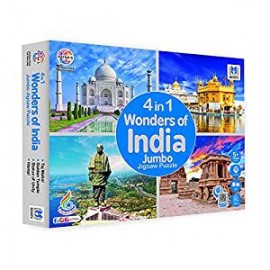 Ratna's 4 in 1 Wonders of India Jumbo Jigsaw Puzzle (4 x 99 Pieces) Size 36 x 28.5 cm for Each Puzzle Educational Toy for Kids 5+ Years