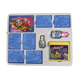 Ratna's Educational Art & Craft Stamp Art Transport Vehicle Small with 6 Different Transport Vehicle Stamps for Kids Ages 3+