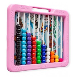 Ratna's Educational Classic Slate 2 in 1 with Duster to Scribble, Count & Learn with Fun for Kids (Light Pink)